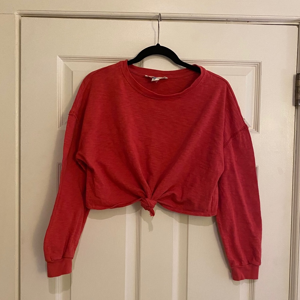 Free People Washed Red Track Pants & Joggers Set - Picture 3 of 10